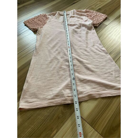 Twelve by twelve  Los Angles Pink Ruffle Lace Sleeves Buttons down Women’s Top - Picture 8 of 9